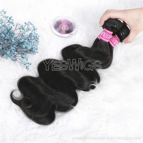 Cheap Unprocessed Indian Human Wavy Hair Bundle Extensions Double Weft Body Wave Indian Hair Bundles Ready To Ship For Wholesale